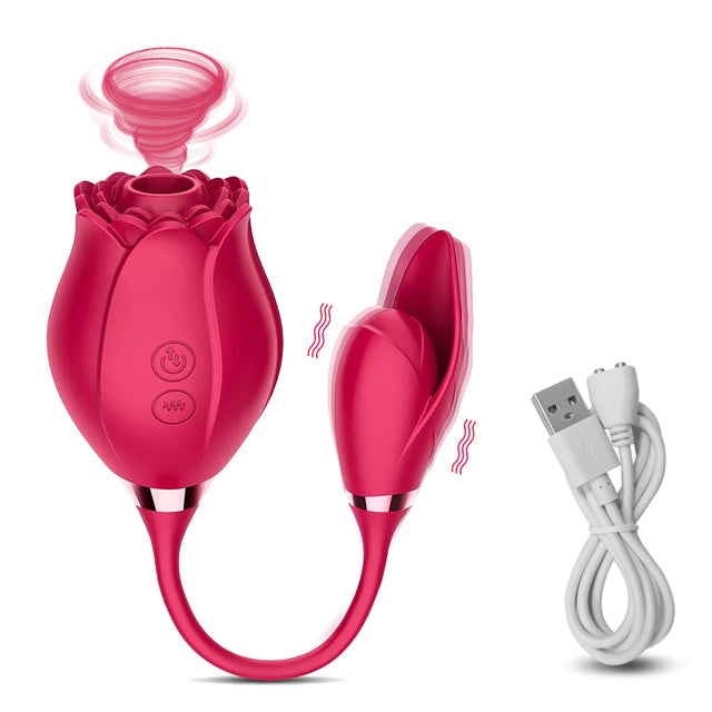 Rose Thrusting Vibrator - Toysthatlove 