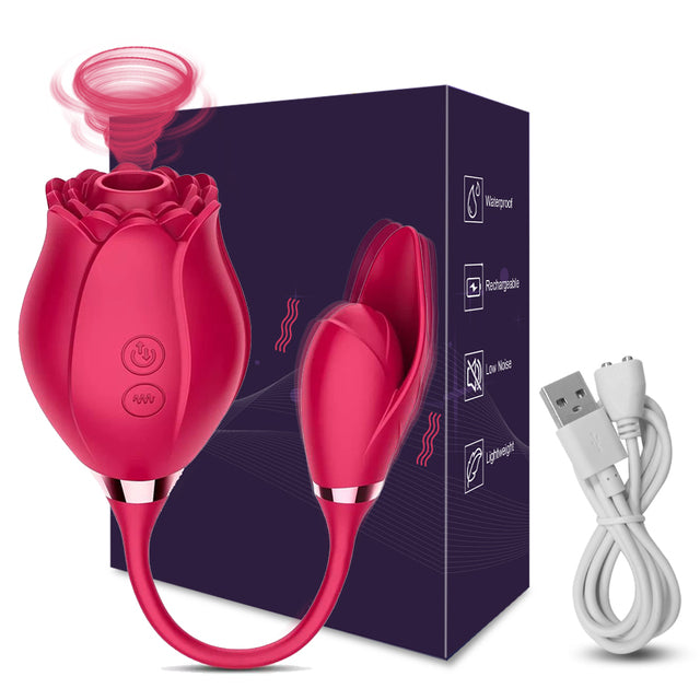 Rose Thrusting Vibrator - Toysthatlove 